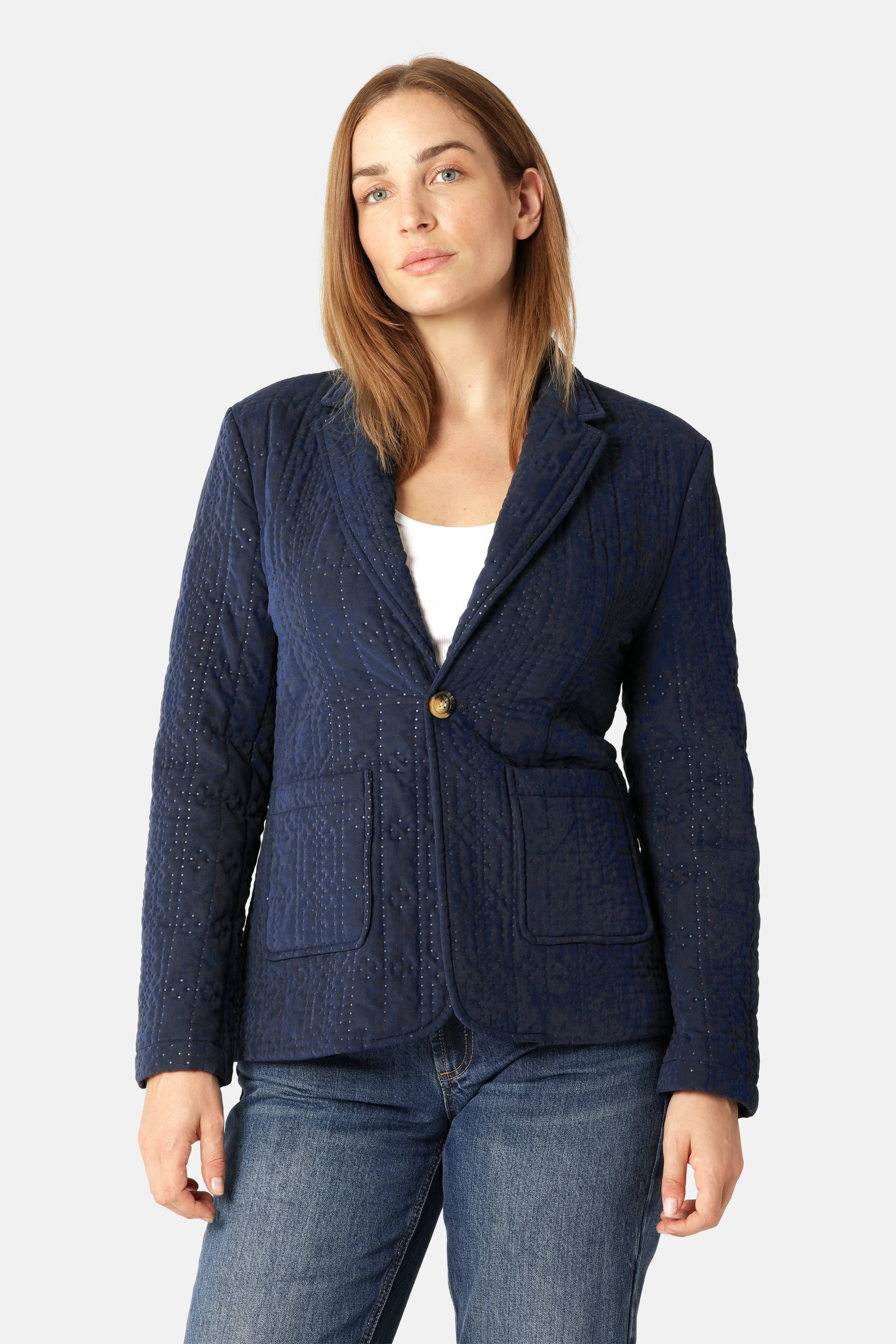 Quiltet Blazer - Dark Indigo